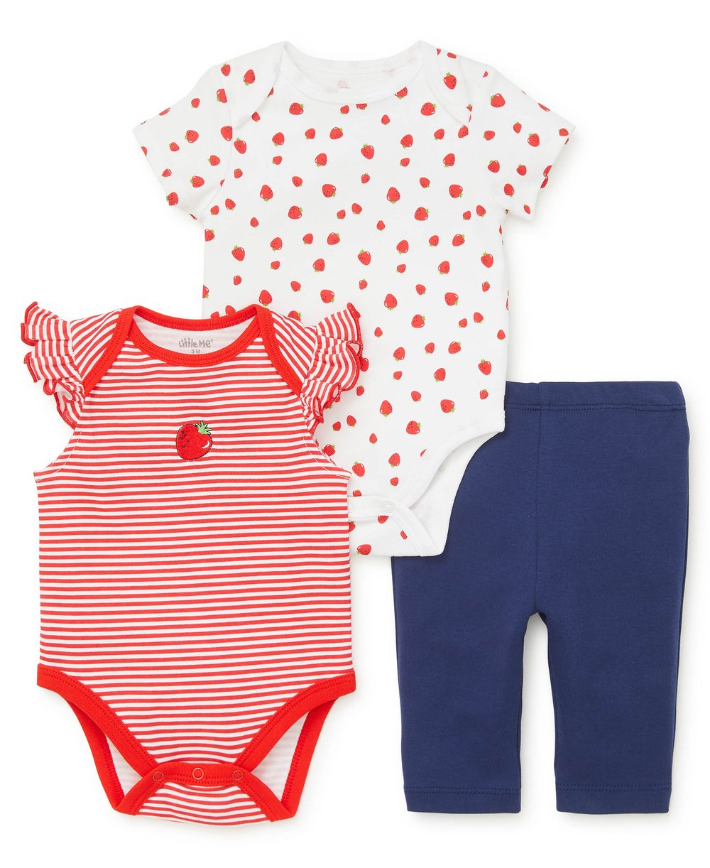 Strawberry 2-Pack Bodysuit and Legging Set
